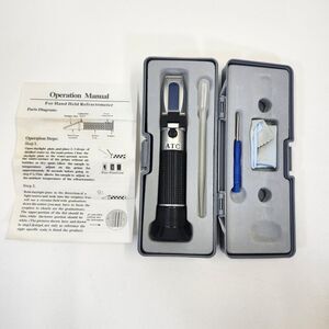 ATC Portable Refractometer in Case - Brewing Antifreeze Salinity Brix Alcohol